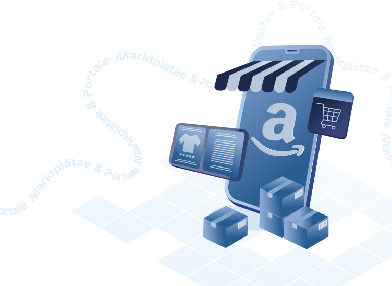 Marktplätze und Portale Illustration