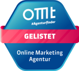 OMT Agenturfinder Badges Blau gelistet Online Marketing